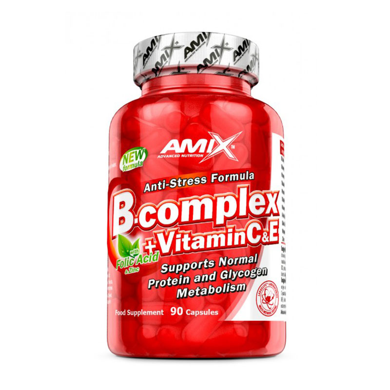 B-комплекс + вітамін C та E Amix Nutrition B-Complex + Vitamin C &amp; E, 90 капсул